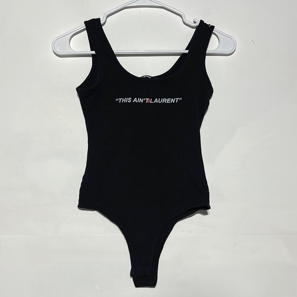 Fashion Nova Black This Ain’t What You Think Bodysuit Size XS - Picture 2 of 8